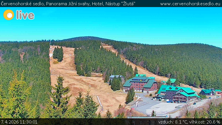 Červenohorské sedlo - Panorama Jižní svahy, Hotel, Nástup "Žlutá" - 7.4.2026 v 11:30