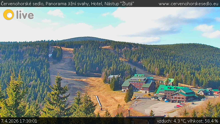 Červenohorské sedlo - Panorama Jižní svahy, Hotel, Nástup "Žlutá" - 7.4.2026 v 17:30