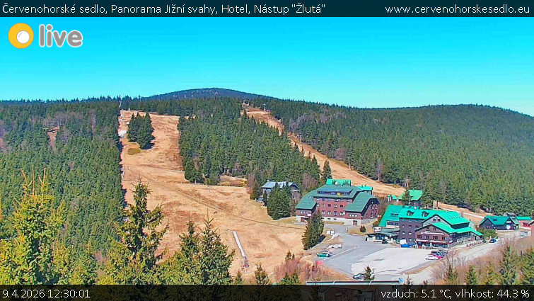 Červenohorské sedlo - Panorama Jižní svahy, Hotel, Nástup "Žlutá" - 9.4.2026 v 12:30