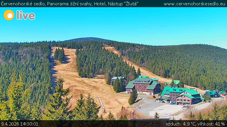 Červenohorské sedlo - Panorama Jižní svahy, Hotel, Nástup "Žlutá" - 9.4.2026 v 14:30