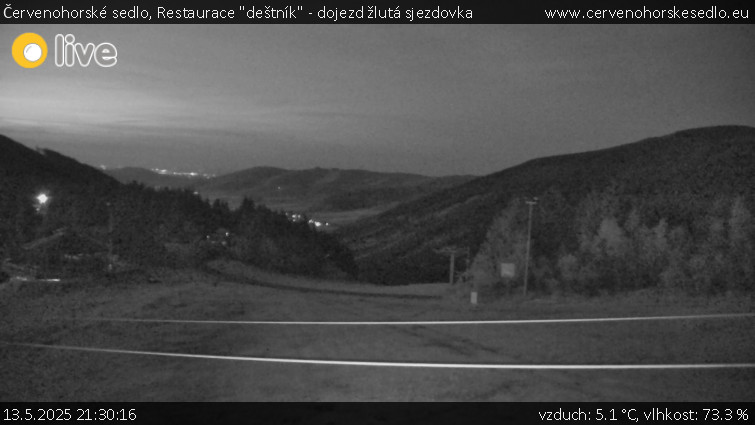 Červenohorské sedlo - Restaurace "deštník" - dojezd žlutá sjezdovka - 13.5.2025 v 21:30 Červenohorské sedlo - Restaurace "deštník" - dojezd žlutá sjezdovka - 13.5.2025 v 21:30