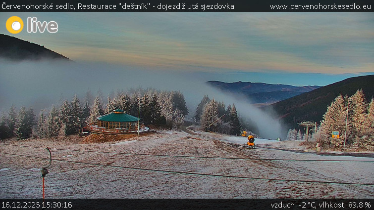 Červenohorské sedlo - Restaurace "deštník" - dojezd žlutá sjezdovka - 16.12.2025 v 15:30