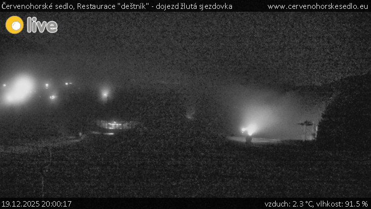 Červenohorské sedlo - Restaurace "deštník" - dojezd žlutá sjezdovka - 19.12.2025 v 20:00