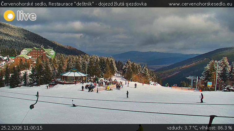 Červenohorské sedlo - Restaurace "deštník" - dojezd žlutá sjezdovka - 25.2.2026 v 11:00