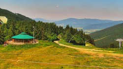 Restaurace "deštník" - dojezd žlutá sjezdovka