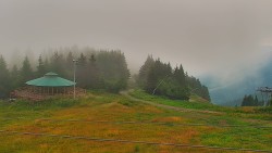 Restaurace "deštník" - dojezd žlutá sjezdovka