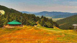 Restaurace "deštník" - dojezd žlutá sjezdovka