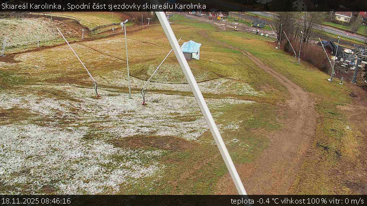Skiareál Karolinka  - Spodní část sjezdovky skiareálu Karolinka - 18.11.2025 v 08:46