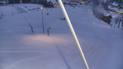 Spodní část sjezdovky skiareálu Karolinka