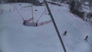 Skiareál Karolinka  - Spodní část sjezdovky skiareálu Karolinka - 2.1.2026 v 14:46