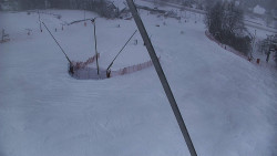 Spodní část sjezdovky skiareálu Karolinka