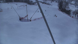 Spodní část sjezdovky skiareálu Karolinka