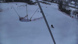 Spodní část sjezdovky skiareálu Karolinka