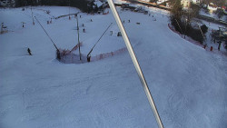 Spodní část sjezdovky skiareálu Karolinka