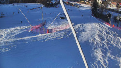 Spodní část sjezdovky skiareálu Karolinka