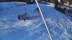 Spodní část sjezdovky skiareálu Karolinka