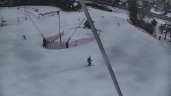 Spodní část sjezdovky skiareálu Karolinka