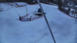 Spodní část sjezdovky skiareálu Karolinka