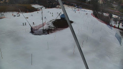 Spodní část sjezdovky skiareálu Karolinka