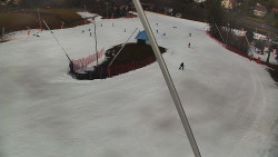 Spodní část sjezdovky skiareálu Karolinka