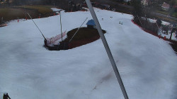 Spodní část sjezdovky skiareálu Karolinka