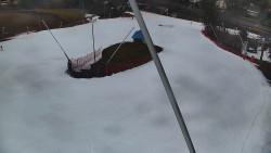 Spodní část sjezdovky skiareálu Karolinka