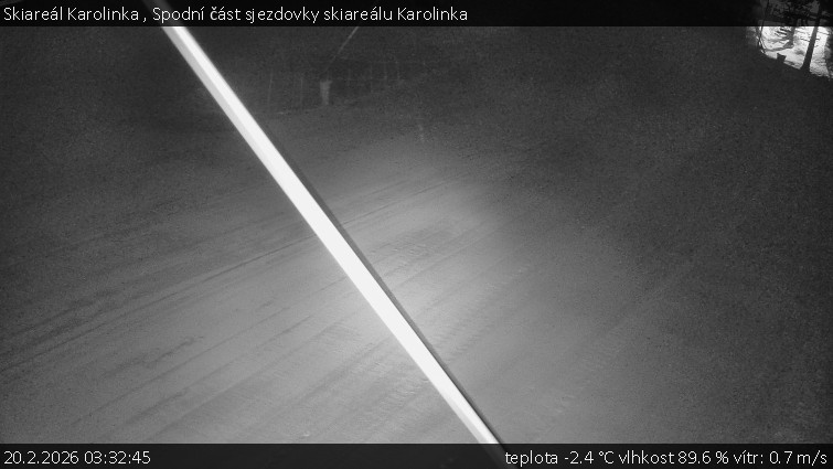 Skiareál Karolinka  - Spodní část sjezdovky skiareálu Karolinka - 20.2.2026 v 03:32