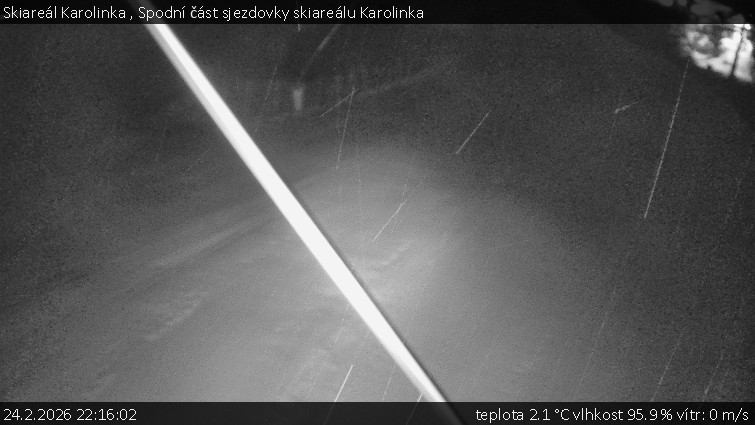 Skiareál Karolinka  - Spodní část sjezdovky skiareálu Karolinka - 24.2.2026 v 22:16