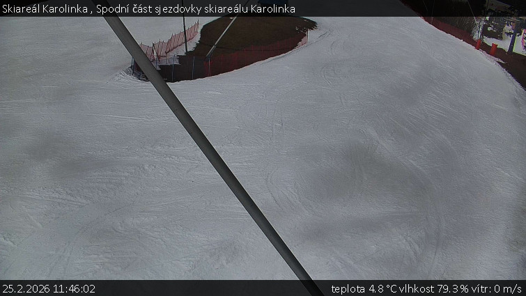Skiareál Karolinka  - Spodní část sjezdovky skiareálu Karolinka - 25.2.2026 v 11:46