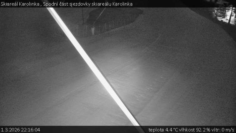 Skiareál Karolinka  - Spodní část sjezdovky skiareálu Karolinka - 1.3.2026 v 22:16