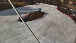 Spodní část sjezdovky skiareálu Karolinka