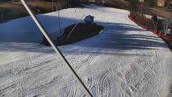 Spodní část sjezdovky skiareálu Karolinka