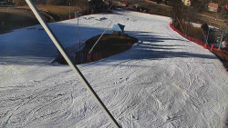 Spodní část sjezdovky skiareálu Karolinka