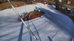 Spodní část sjezdovky skiareálu Karolinka