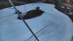 Spodní část sjezdovky skiareálu Karolinka