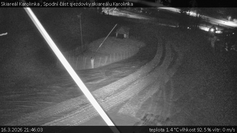 Skiareál Karolinka  - Spodní část sjezdovky skiareálu Karolinka - 16.3.2026 v 21:46