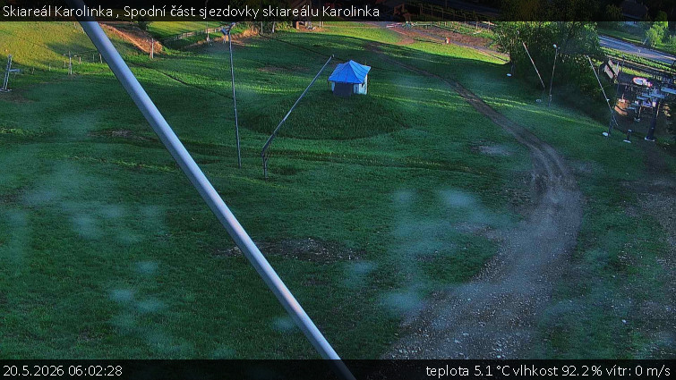 Skiareál Karolinka  - Spodní část sjezdovky skiareálu Karolinka - 20.5.2026 v 06:02