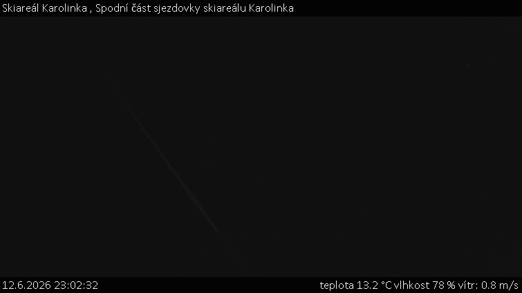 Skiareál Karolinka  - Spodní část sjezdovky skiareálu Karolinka - 12.6.2026 v 23:02