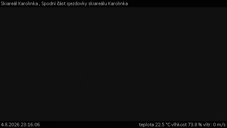Skiareál Karolinka  - Spodní část sjezdovky skiareálu Karolinka - 4.8.2026 v 23:16