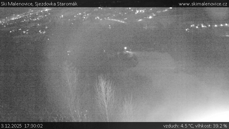 Ski Malenovice - Sjezdovka Staromák - 3.12.2025 v 17:30