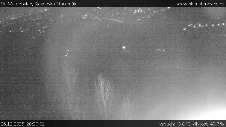 Ski Malenovice - Sjezdovka Staromák - 26.12.2025 v 20:30