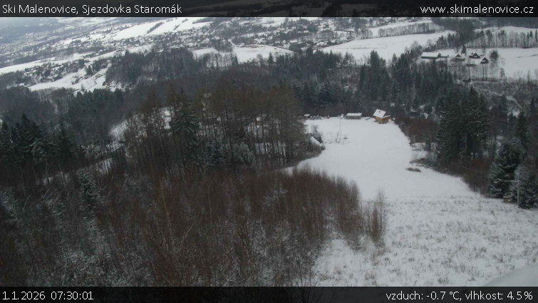 Ski Malenovice - Sjezdovka Staromák - 1.1.2026 v 07:30