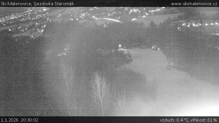 Ski Malenovice - Sjezdovka Staromák - 1.1.2026 v 20:30