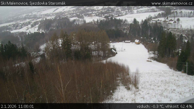Ski Malenovice - Sjezdovka Staromák - 2.1.2026 v 11:00
