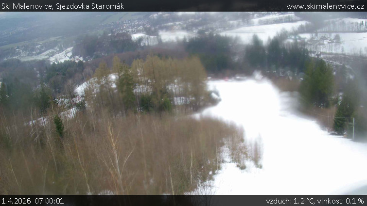 Ski Malenovice - Sjezdovka Staromák - 1.4.2026 v 07:00