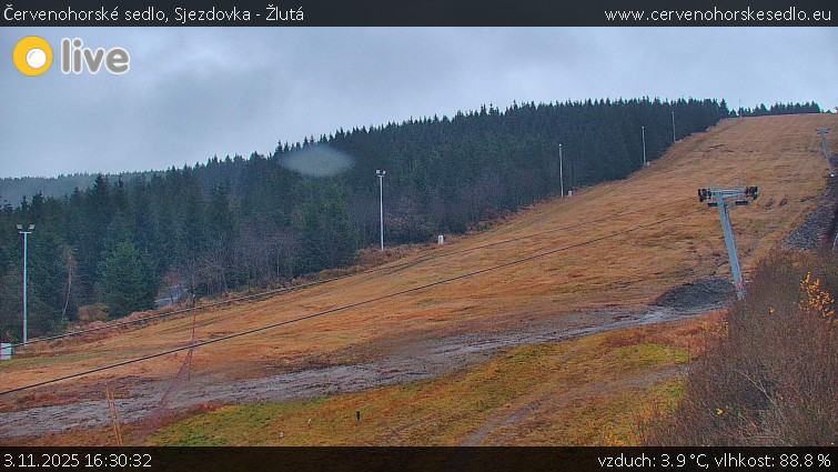 Červenohorské sedlo - Sjezdovka - Žlutá - 3.11.2025 v 16:30