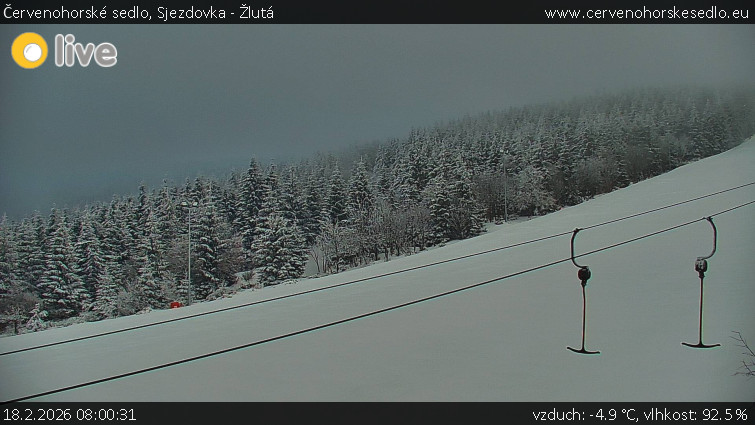 Červenohorské sedlo - Sjezdovka - Žlutá - 18.2.2026 v 08:00