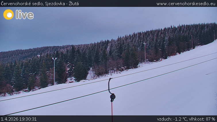 Červenohorské sedlo - Sjezdovka - Žlutá - 1.4.2026 v 19:30