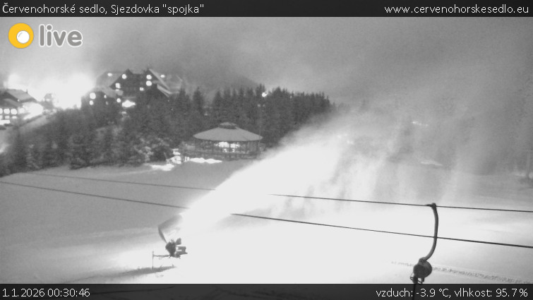 Červenohorské sedlo - Sjezdovka "spojka" - 1.1.2026 v 00:30