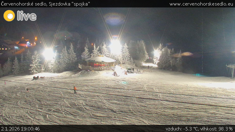 Červenohorské sedlo - Sjezdovka "spojka" - 2.1.2026 v 19:00